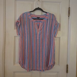 Talbots striped tunic top